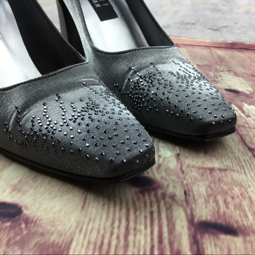 Stuart Weitzman Explosion Pewter Heels Size 8.5 - image 8
